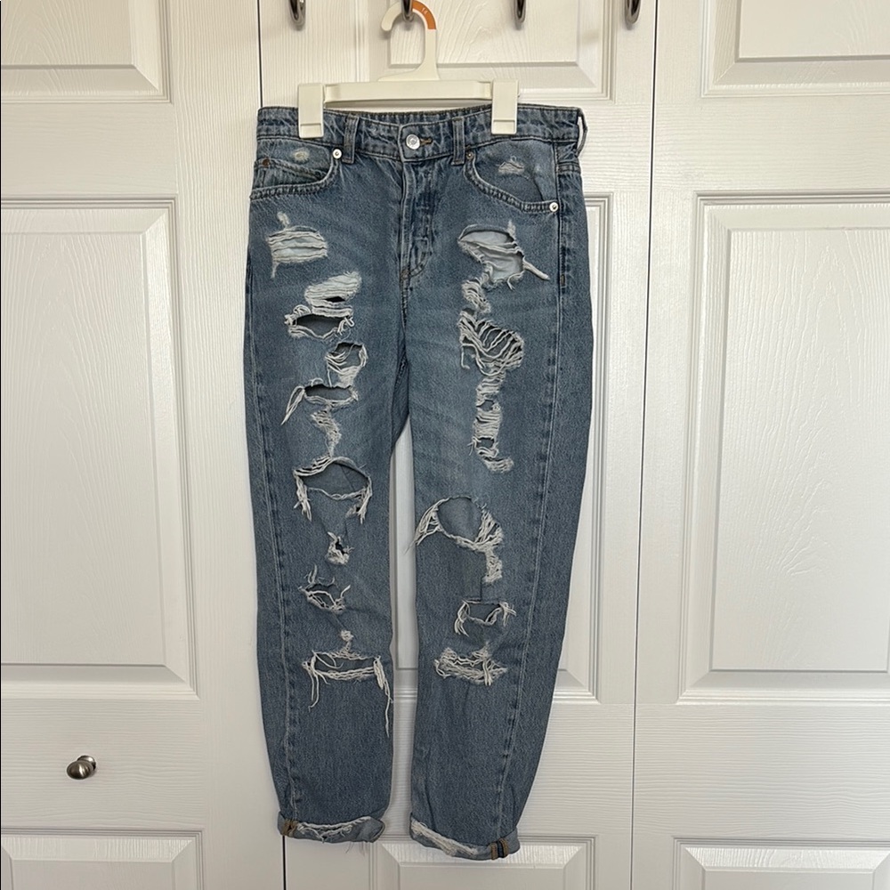 Distressed Blue Women's Jeans